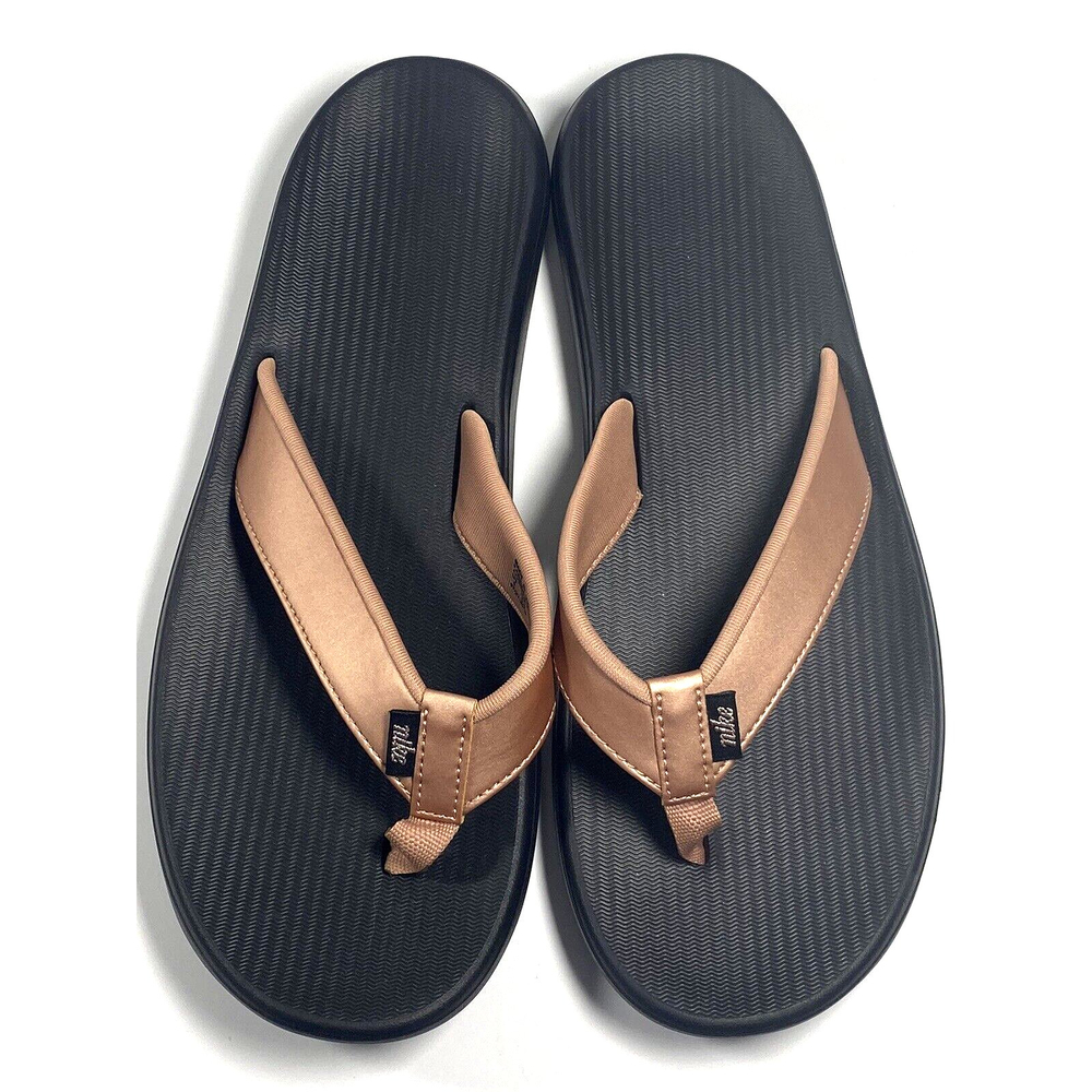 Women's Nike Bella Kai Thong Sandals/ Flip Flops/ Shoes Metallic Bronze Black-8